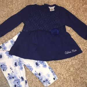 Calvin Klein Blue Baby Girl Outfit 3-6